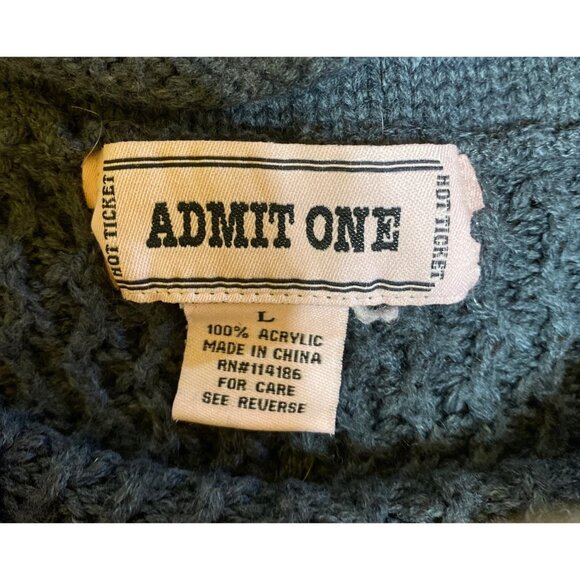 Admit One Womens Grey Knit Sweater Dress With Button Detail Size L 100% Acrylic - Picture 4 of 5